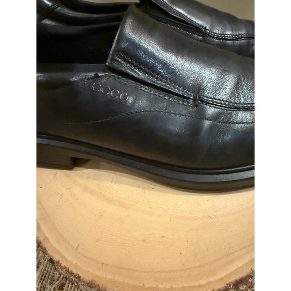 Ecco Helsinki 2‎ Men\'s Loafers Slip On Black Leather Dress Shoes Sz-15 175$ main image 4